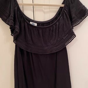 Off the shoulder lace trimmed top